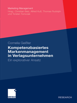 cover image of Kompetenzbasiertes Markenmanagement in Verlagsunternehmen